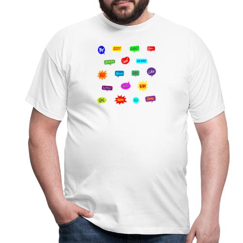 Tekstballoons in kleur - Mannen T-shirt