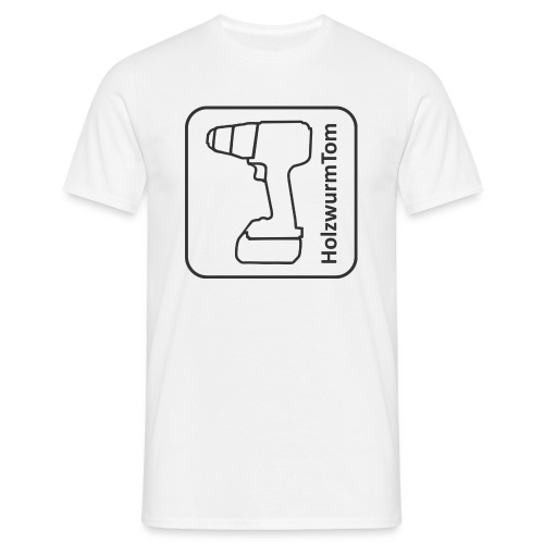 HolzwurmTom Logo grau hinten - Männer T-Shirt