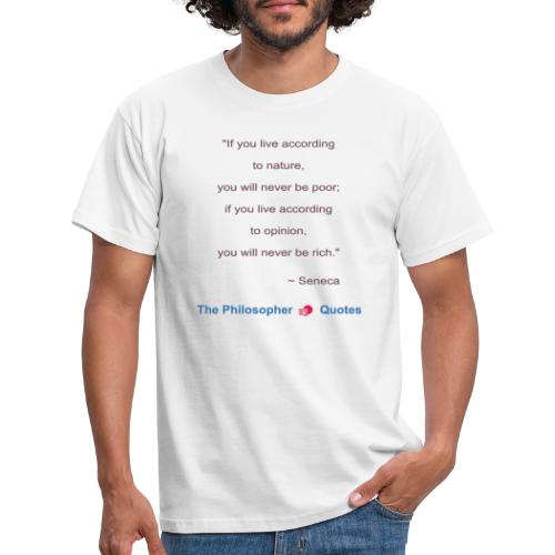 Seneca Living according to opinion Philosopher b - Mannen T-shirt