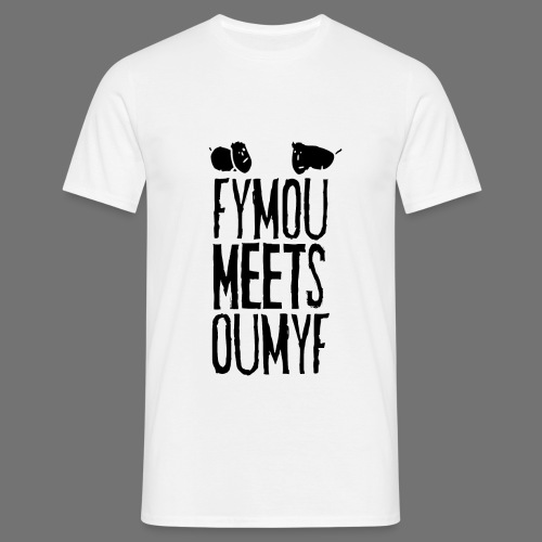 Fymou möter Oumyf (svart fullt tryck) - T-shirt herr