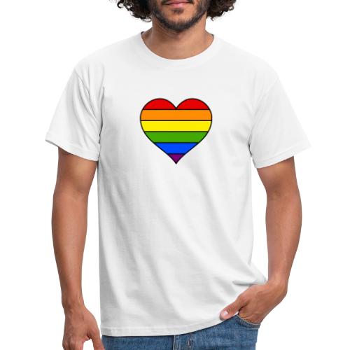 Rainbow Heart - Mannen T-shirt