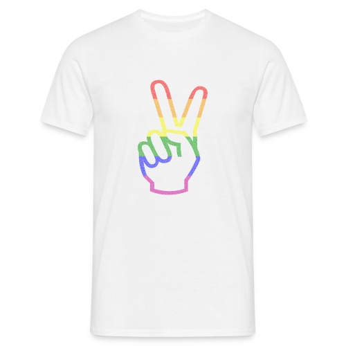 Peace-Hand-Used-Look - Männer T-Shirt
