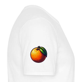 Modern Orange Illustration - Men's T-Shirt - white - Right - AI Model Male 178 dark (178cm)