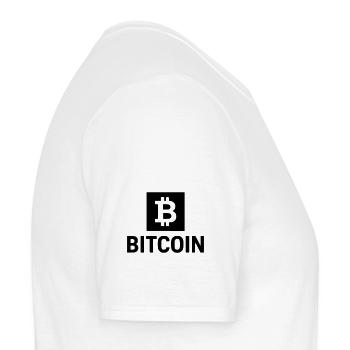 Bitcoin B  - Männer T-Shirt - Weiß - Rechts - AI Model Male 178 dark (178cm)