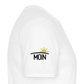 Moin Guten Morgen Sonne - Männer T-Shirt - Weiß - Rechts - AI Model Male 178 dark (178cm)