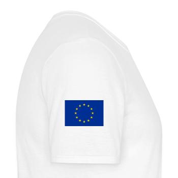 Drapeau de l’UE / Drapeau de l’Union européenne - T-shirt homme - blanc - Droite - AI Model Male 178 dark (178cm)