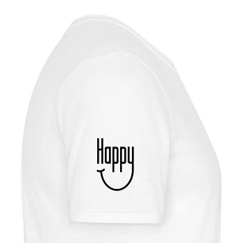 Happy Smile - Men's T-Shirt - white - Right - AI Model Male 178 dark (178cm)
