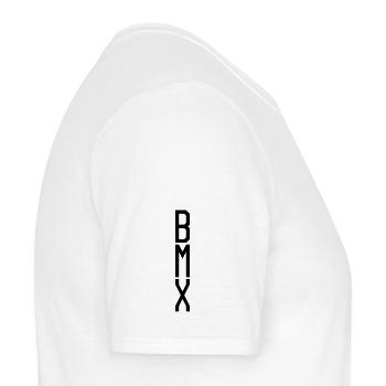 Bmx Fahrrad - Ärmeldruck Bmx Retro - Männer T-Shirt - Weiß - Rechts - AI Model Male 178 dark (178cm)