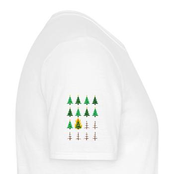 burning chrismas tree, Weihnachten, Weihnachtsbaum - Männer T-Shirt - Weiß - Rechts - AI Model Male 178 dark (178cm)