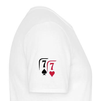 PAIR 7 - Men's T-Shirt - white - Right - AI Model Male 178 dark (178cm)