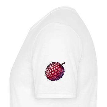 Bunte und detaillierte Litschi-Illustration - Männer T-Shirt - Weiß - Links - AI Model Male 178 dark (178cm)