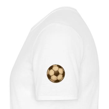 Ballon de football vintage dans un ton sépia - T-shirt homme - blanc - Gauche - AI Model Male 178 dark (178cm)