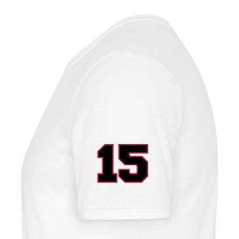 Number15 - Men's T-Shirt - white - Left - AI Model Male 178 dark (178cm)