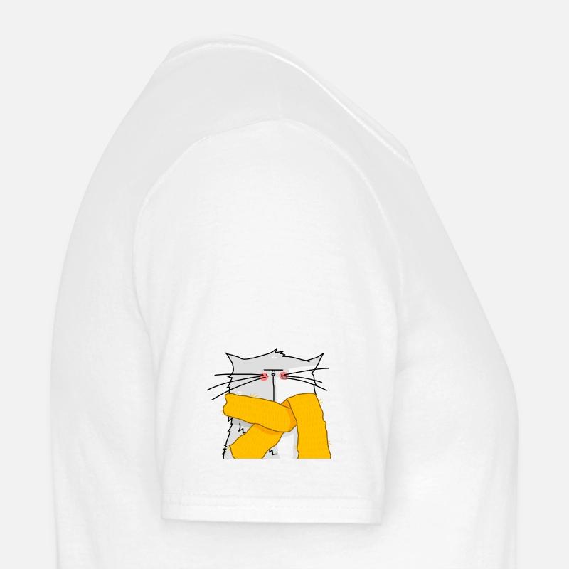 portrait d'un chat à écharpe T-shirt homme