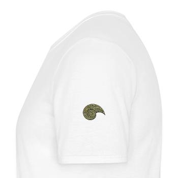 Gold-grüner keltischer Nautilus - Männer T-Shirt - Weiß - Links - AI Model Male 178 dark (178cm)