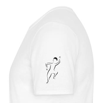 Dancing silhouette - Men's T-Shirt - white - Left - AI Model Male 178 dark (178cm)