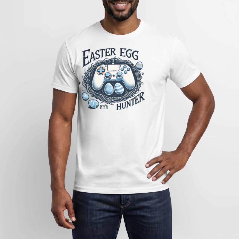 Gaming Easter Egg Hunter Controller Design Men's T-shirt