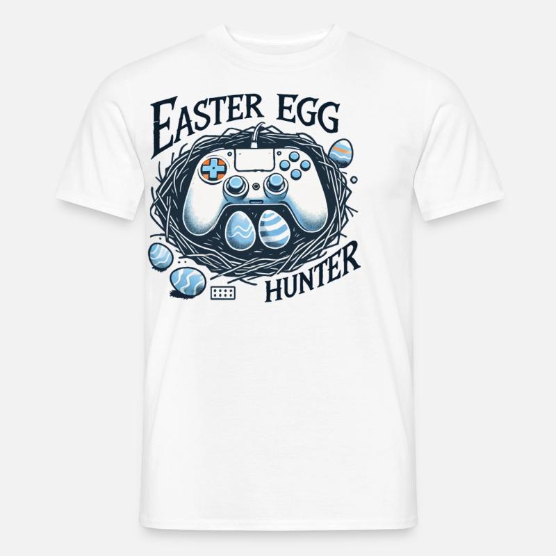 Gaming Osterei Jäger Controller Design - Männer T-Shirt - Weiß