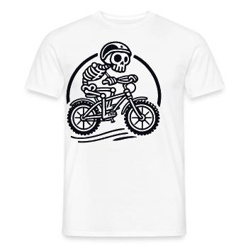 Skeleton cycliste Retro Bicycle Adventure - T-shirt homme - blanc - Devant - AI Model Male 178 dark (178cm)
