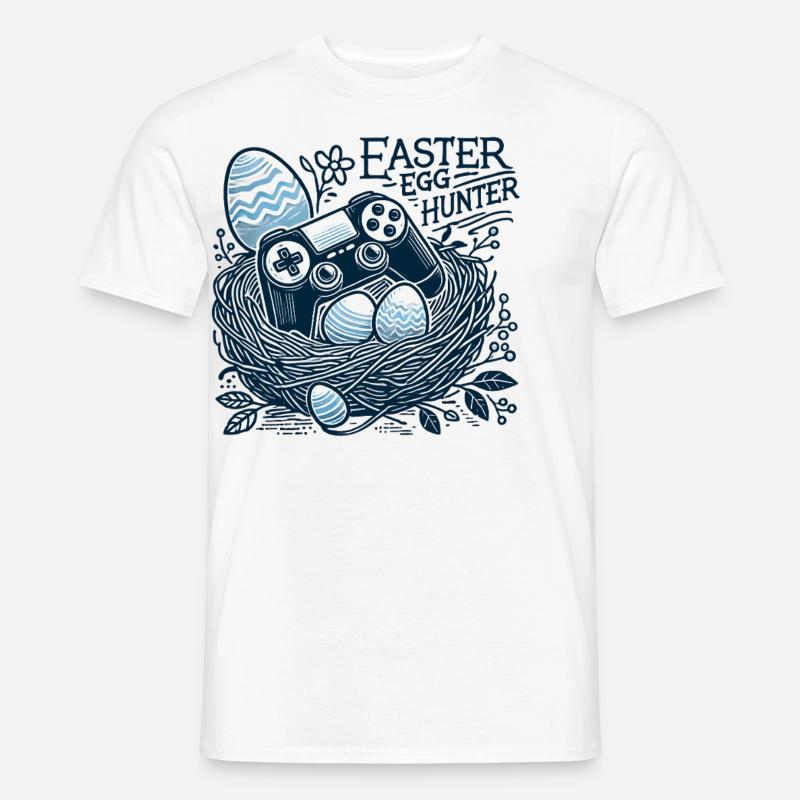 Oster Eierjäger Gaming Controller Nest - Männer T-Shirt - Weiß