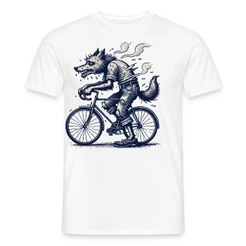 Vélo Wolf Cycling VTT Vélo de route - T-shirt homme - blanc - Devant - AI Model Male 178 dark (178cm)
