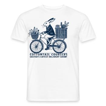 Easter Cottontail Couriers Retro Aesthetic - Men's T-Shirt - white - Front - AI Model Male 178 dark (178cm)