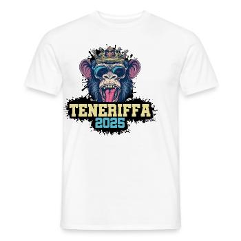 Teneriffa 2025 Affe - Männer T-Shirt - Weiß - Vorne - AI Model Male 178 dark (178cm)