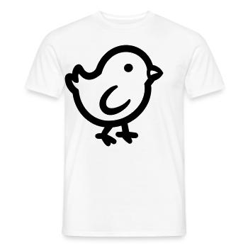 chick - Men's T-Shirt - white - Front - AI Model Male 178 dark (178cm)