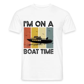 Ich bin auf einem Boot Zeit Paddelboot - Männer T-Shirt - Weiß - Vorne - AI Model Male 178 dark (178cm)