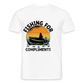 Pédalo Fishing For Compliments - T-shirt homme - blanc - Devant - AI Model Male 178 dark (178cm)