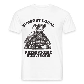 Support Local Prehistoric Survivors Turtle - Männer T-Shirt - Weiß - Vorne - AI Model Male 178 dark (178cm)