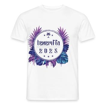 Tenerife 2025 - Men's T-Shirt - white - Front - AI Model Male 178 dark (178cm)