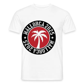 Mallorca 2025 - Männer T-Shirt - Weiß - Vorne - AI Model Male 178 dark (178cm)