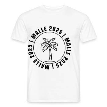 Malle 2025 Palme - Männer T-Shirt - Weiß - Vorne - AI Model Male 178 dark (178cm)