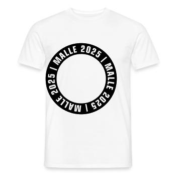 Malle 2025 Empty - Men's T-Shirt - white - Front - AI Model Male 178 dark (178cm)