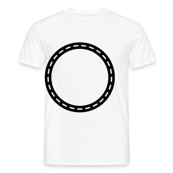 Circle Contour Empty - Men's T-Shirt - white - Front - AI Model Male 178 dark (178cm)
