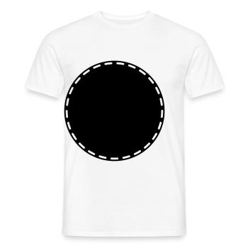 Symbole de cercle Espace réservé vide - T-shirt homme - blanc - Devant - AI Model Male 178 dark (178cm)