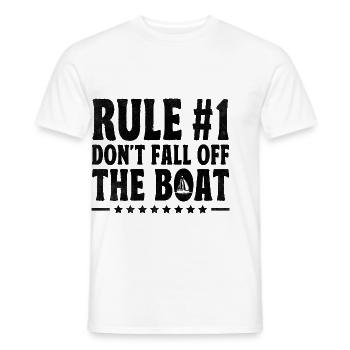 Regel # Fallen Sie nicht vom Boot Paddelboot - Männer T-Shirt - Weiß - Vorne - AI Model Male 178 dark (178cm)