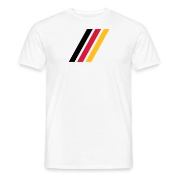 german stripe flag - Männer T-Shirt - Weiß - Vorne - AI Model Male 178 dark (178cm)
