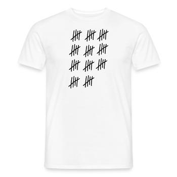 55 strokes / / 55 times / / Birthday / / gift - Men's T-Shirt - white - Front - AI Model Male 178 dark (178cm)
