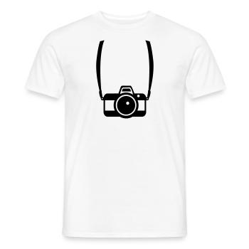 Caméra - T-shirt homme - blanc - Devant - AI Model Male 178 dark (178cm)