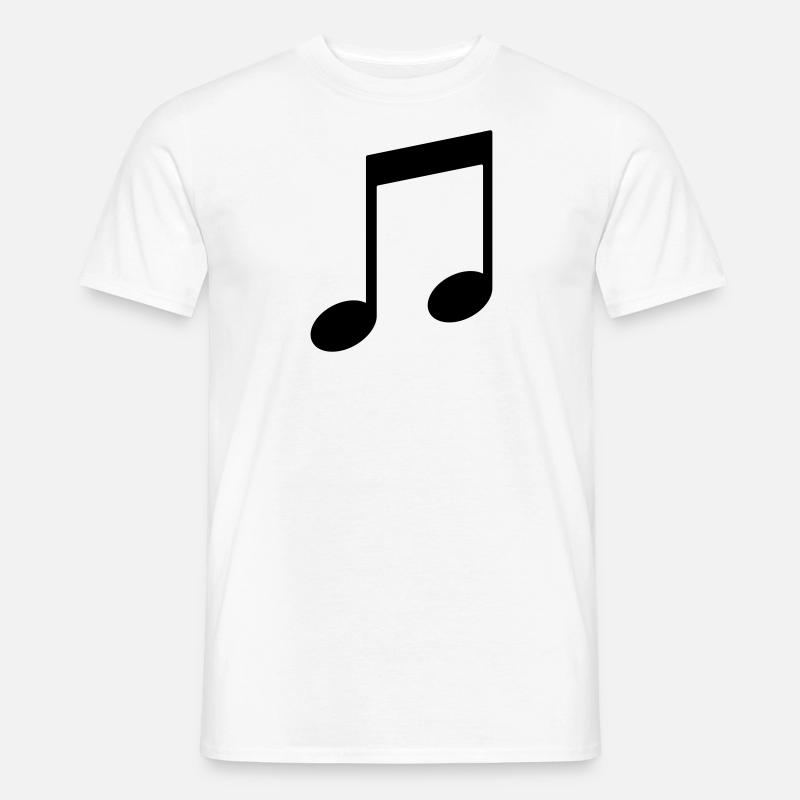 Musiknote - Männer T-Shirt - Weiß