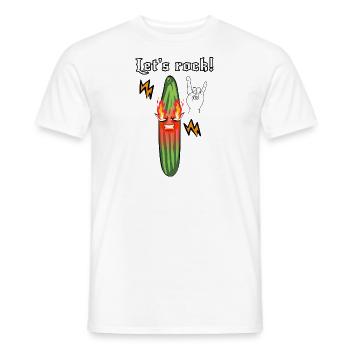 Rocker,rockergurke,party, heavy metal, Gurke - Männer T-Shirt - Weiß - Vorne - AI Model Male 178 dark (178cm)