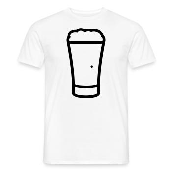 Bière - T-shirt homme - blanc - Devant - AI Model Male 178 dark (178cm)