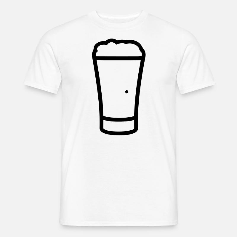Bier - Männer T-Shirt - Weiß