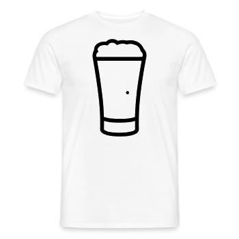 Bière - T-shirt homme - blanc - Devant - AI Model Male 178 dark (178cm)