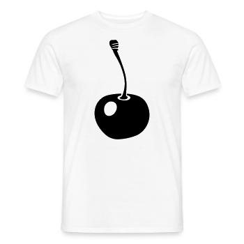 cerise - T-shirt homme - blanc - Devant - AI Model Male 178 dark (178cm)