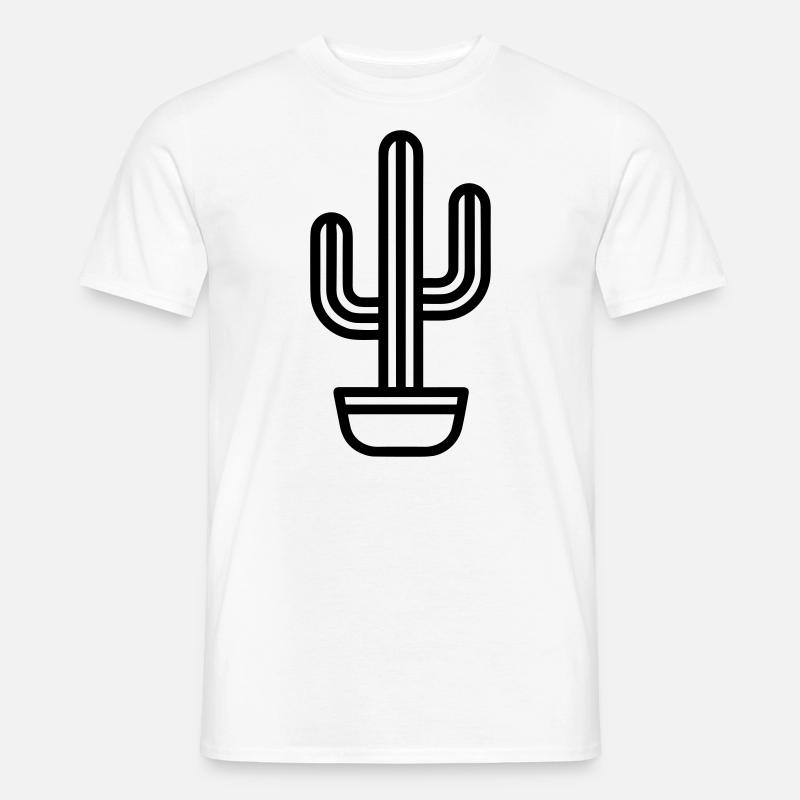 Kaktus - Männer T-Shirt - Weiß