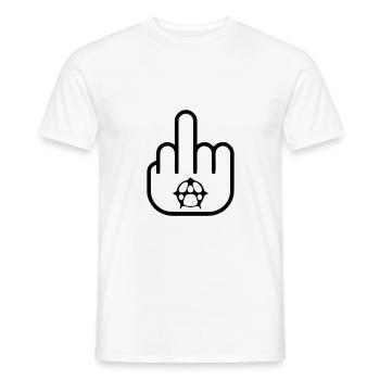 Anarchie - Rock - Punk - T-shirt homme - blanc - Devant - AI Model Male 178 dark (178cm)