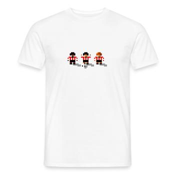 Soccer Red and - Men's T-Shirt - white - Front - AI Model Male 178 dark (178cm)